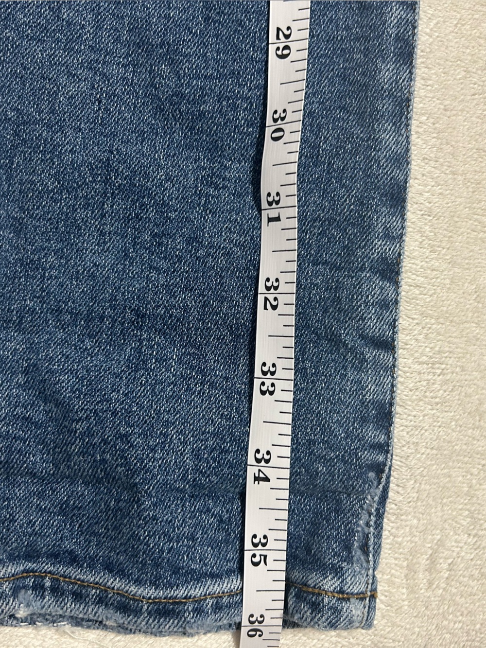 Agolde Toni Jeans Distressed Mid Rise Straight Leg Medium Wash Blue Size 30 - Picture 4 of 8